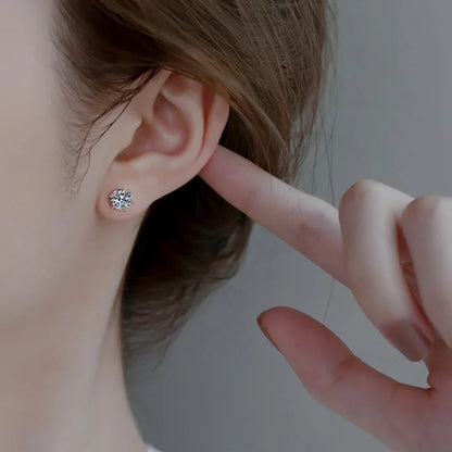 Lab Grown Diamond Ear Studs 925 Sterling Silver