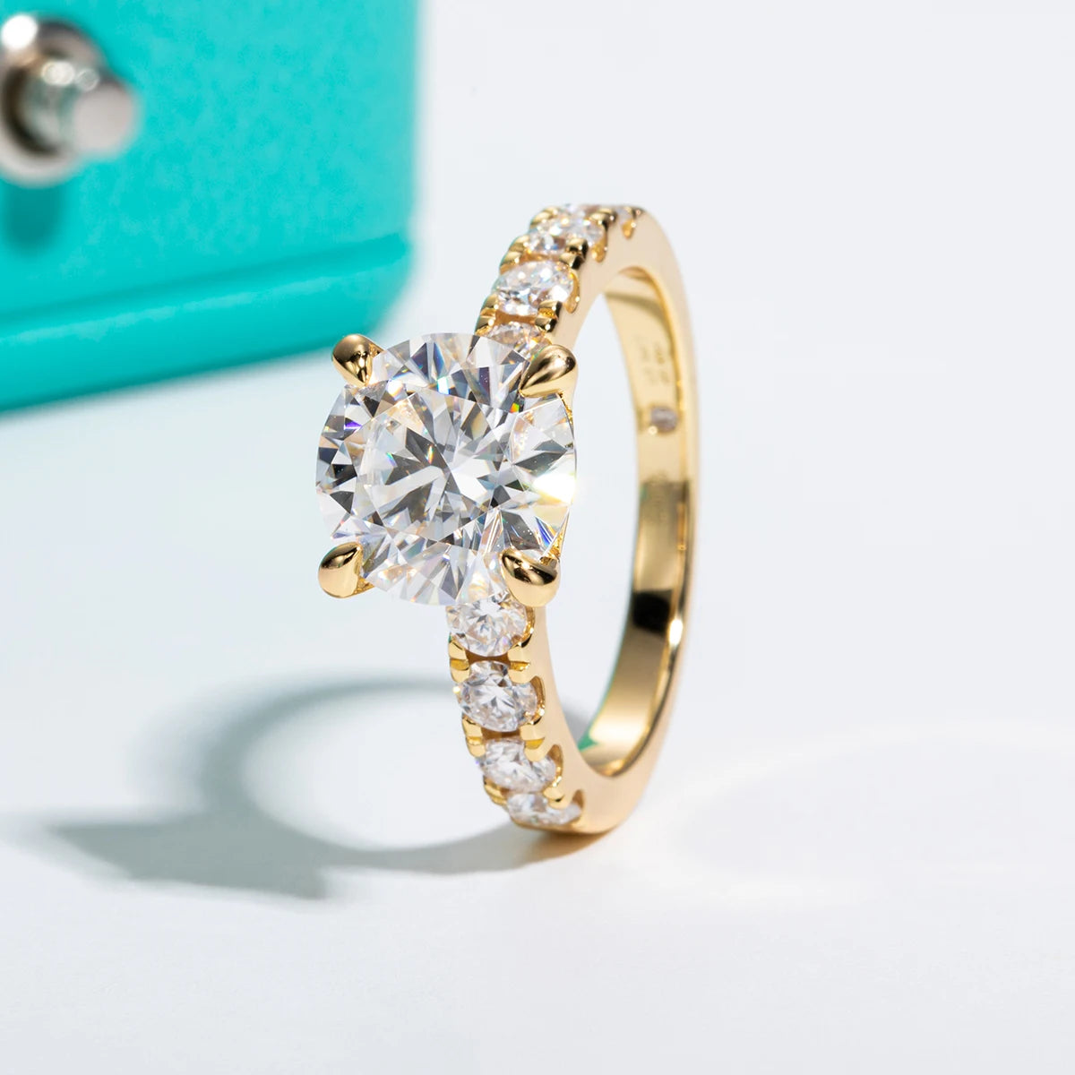 4.3ct D Color Moissanite Rings