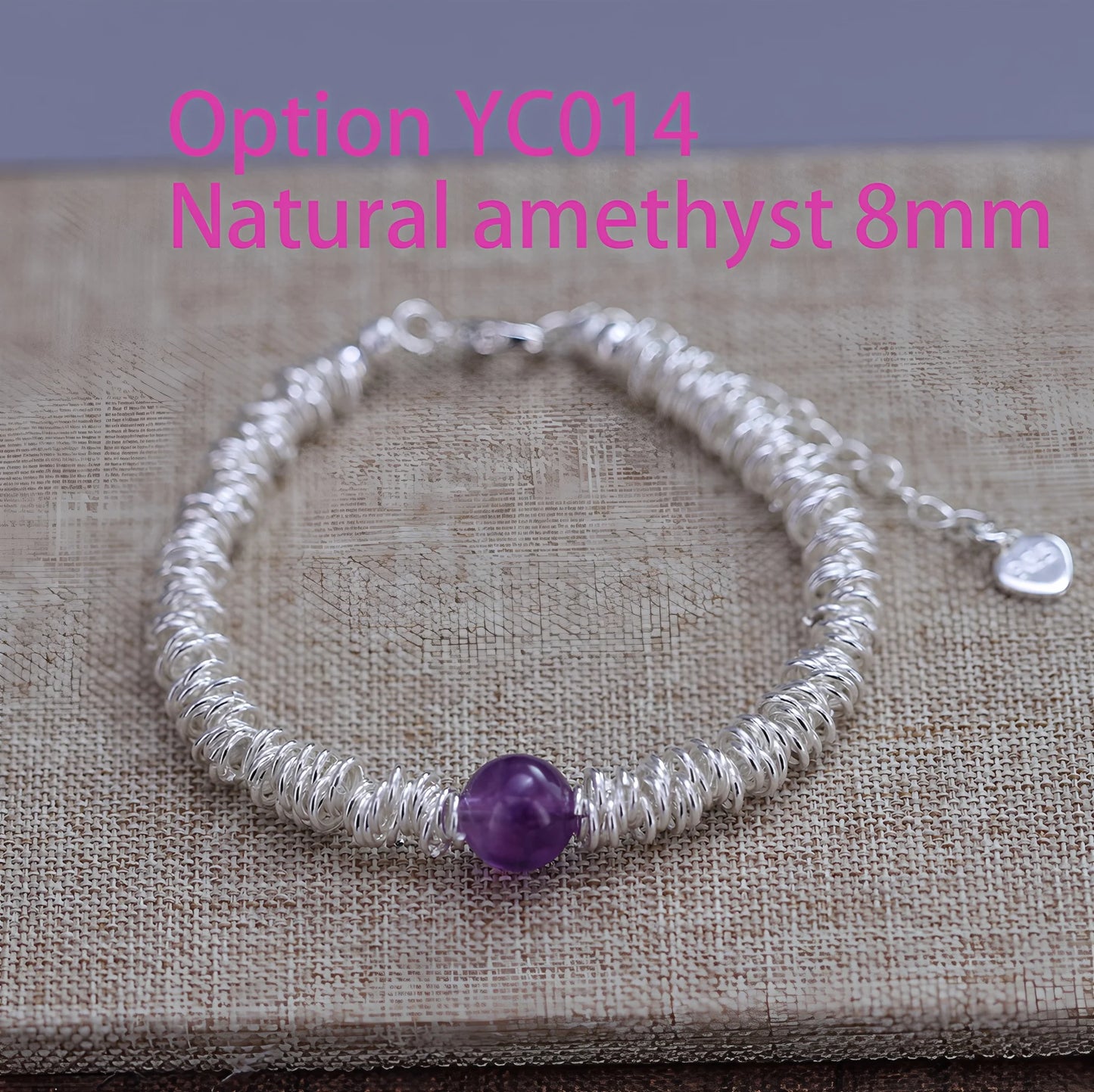 925 Sterling Silver Zircon Love Heart Bracelet