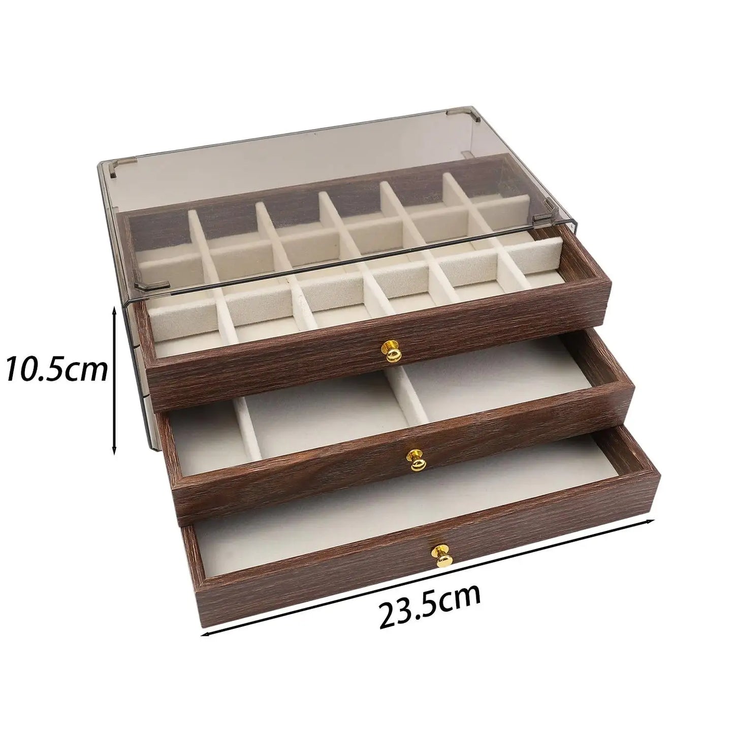 Walnut Multi-Functional Jewelry Storage Box