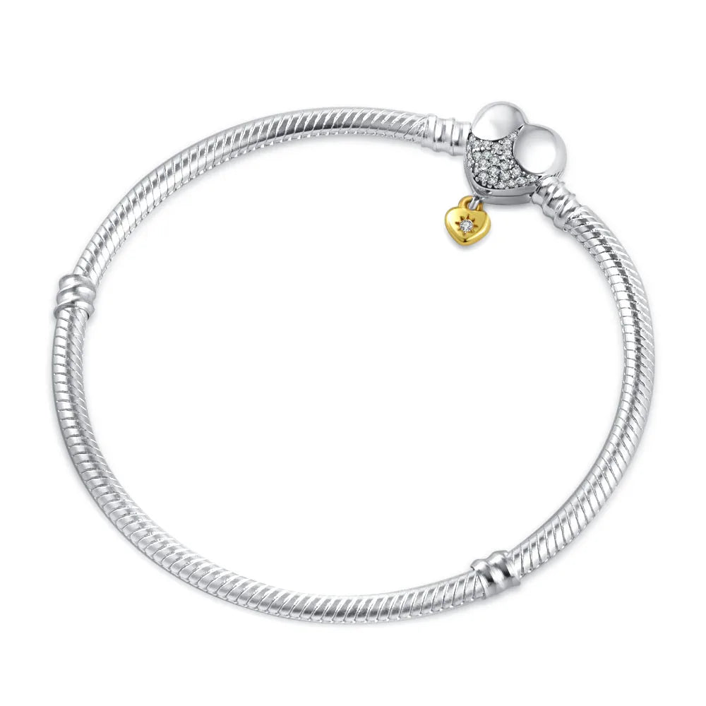 S925 Heart Link Bracelet