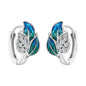 Original S925 Blue Iris Flower Earrings