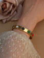 Fashion Acrylic Flower Shape Stainless Steel Bracelet
