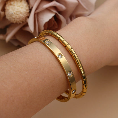 Stainless Steel Gold Colour Waterproof Bracelet