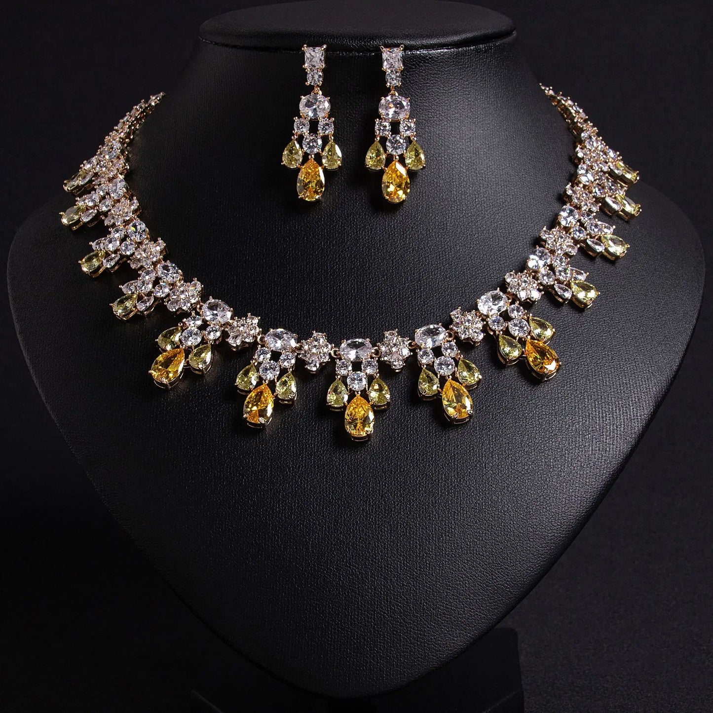 Sparkling Yellow Jewellery Set