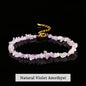 Amethyst Rock Quartz Crystal Stone Chip Bead Bracelet
