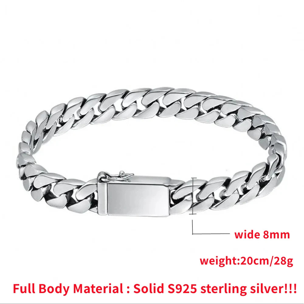 Solid S925 Sterling Silver Bracelet
