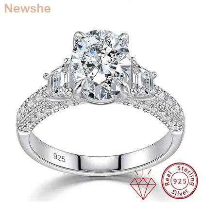 925 Sterling Silver GRA Certified Moissanite Rings