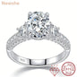 925 Sterling Silver GRA Certified Moissanite Rings
