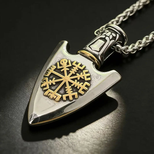 Rune Pendant Chain Necklace