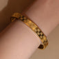 Checkered Design Crystal Bangle
