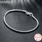 Sleek Sterling Silver Snake Chain Bracelet