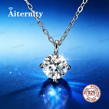 S925 Multiple 1.0 carat moissanite and Zircon pendants