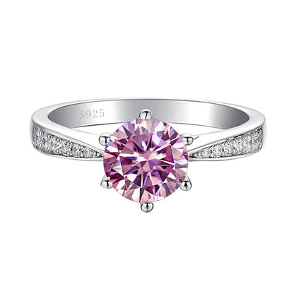 Green Moissanite Ring for Women