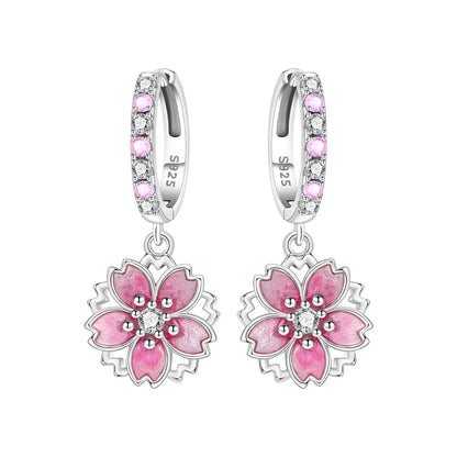Original S925 Blue Iris Flower Earrings
