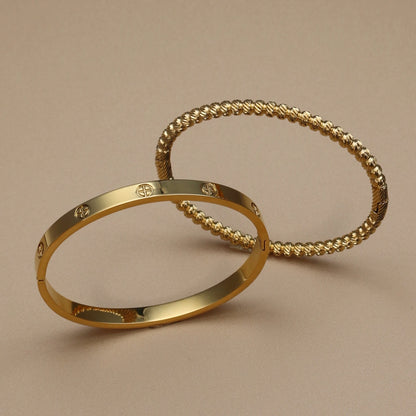 Stainless Steel Gold Colour Waterproof Bracelet