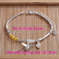 925 Sterling Silver Zircon Love Heart Bracelet