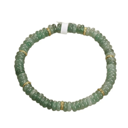 Natural Dongling Jade Abacus Beads Bracelet