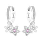 Original S925 Blue Iris Flower Earrings