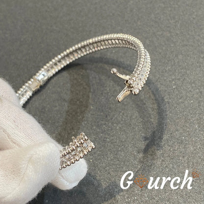 2mm Moissanite Bracelet in 925 Sterling Silver 18K Gold Plated
