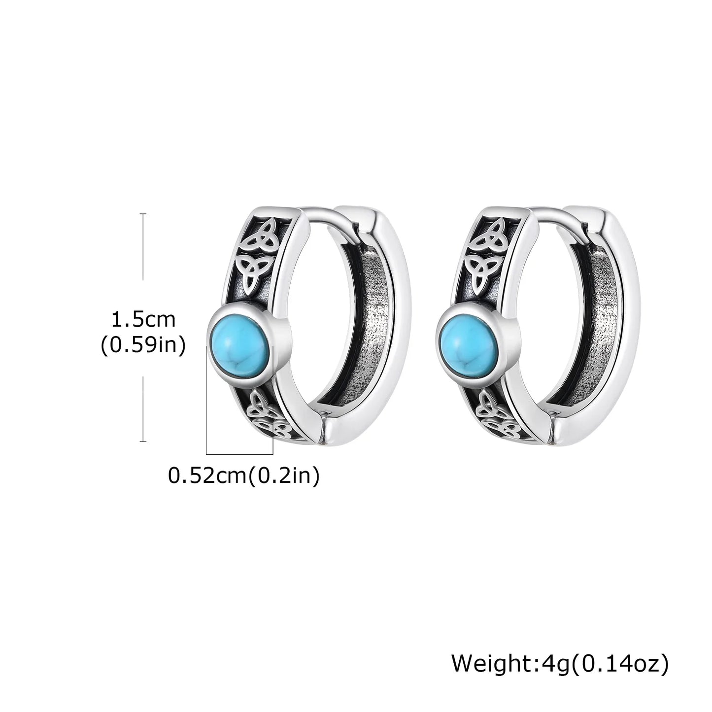 Vintage Totem Hoop Earrings