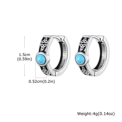 Vintage Totem Hoop Earrings