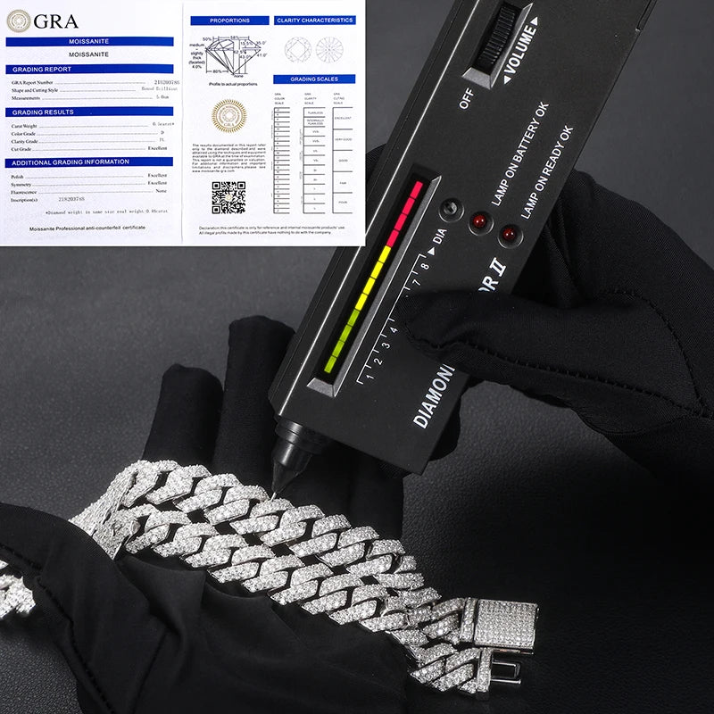 High Quality Mossanite 925 Sterling Silver Necklaces & Bracelets