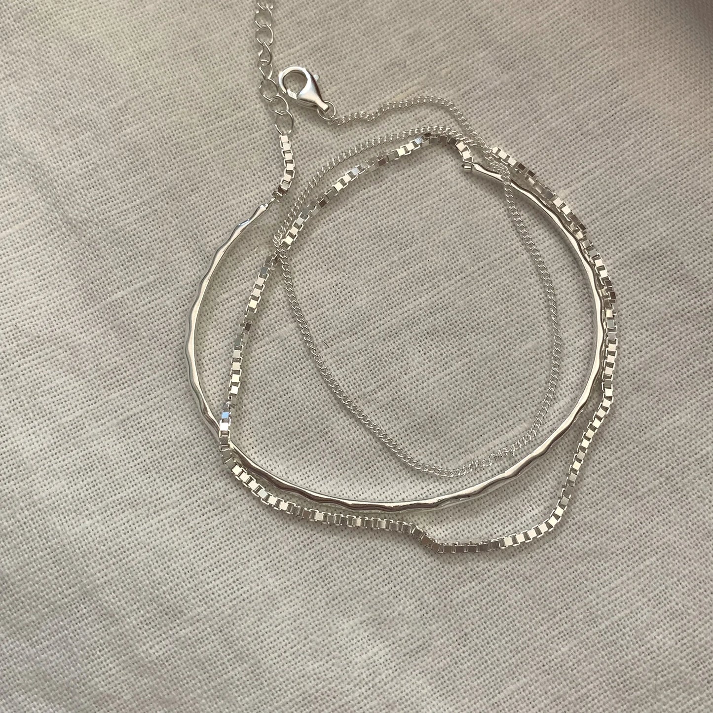 S925 Beaded Geometric Bracelet