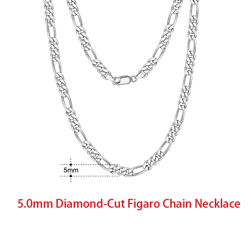 925 Sterling Silver Italian Flat Mariner Chain