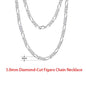 925 Sterling Silver Italian Flat Mariner Chain