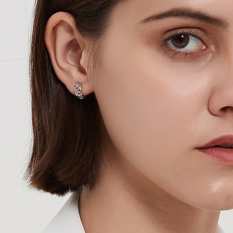 S925 Hollow Out Earrings