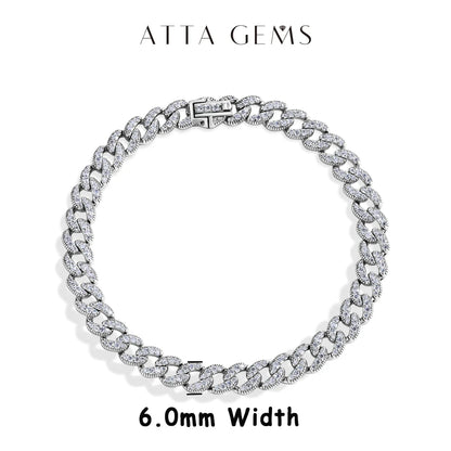 D VVS1 Full Moissanite 925 Sterling Silver 18k Gold Plated Tennis Bracelet
