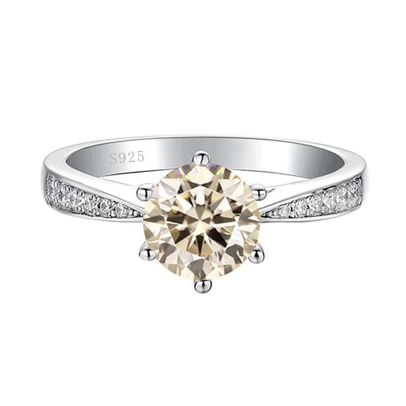 Green Moissanite Ring for Women