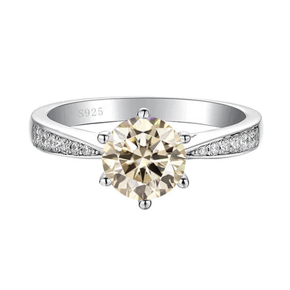 Green Moissanite Ring for Women
