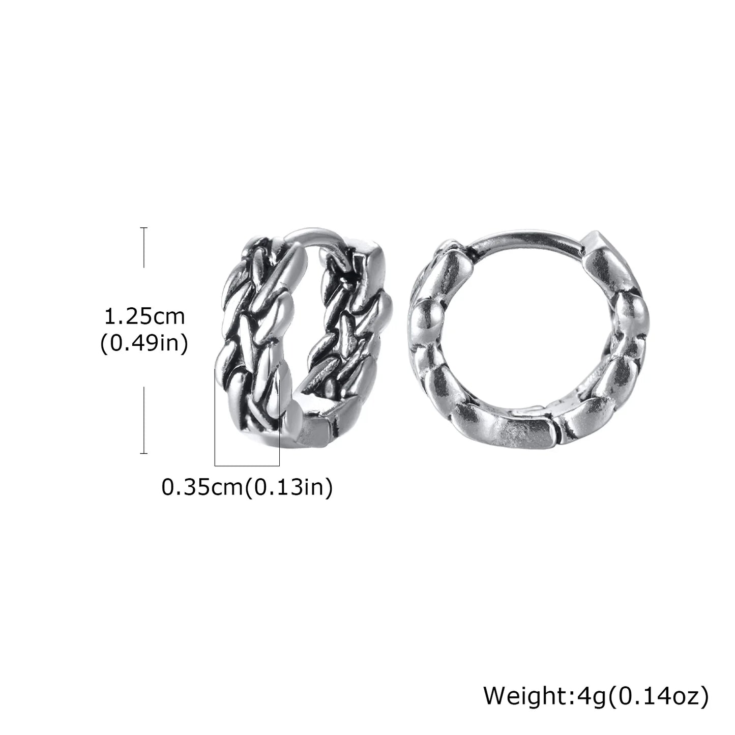 Vintage Totem Hoop Earrings