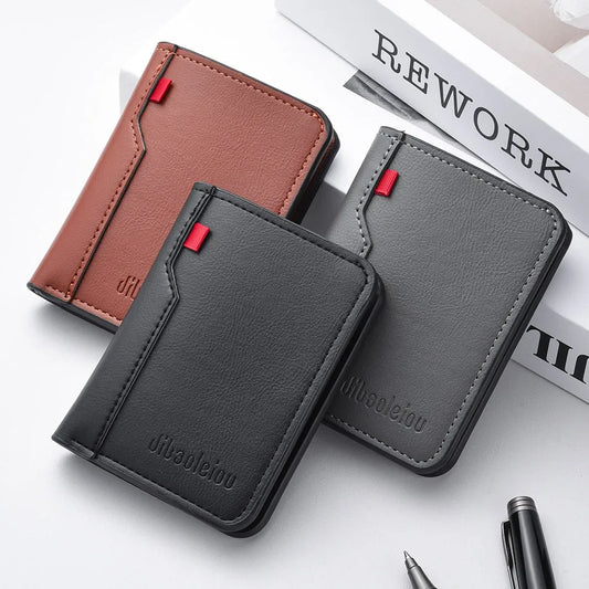 1Pc Ultra-thin Mini Soft PU Leather Credit Card Wallet