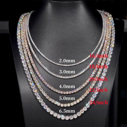 GRA Moissanite Tennis Necklace