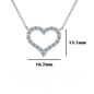FEOBUR 2ct Moissanite Heart Pendant Necklace