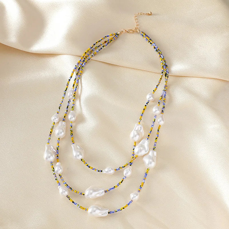 Natural Seashell Beaded Necklace