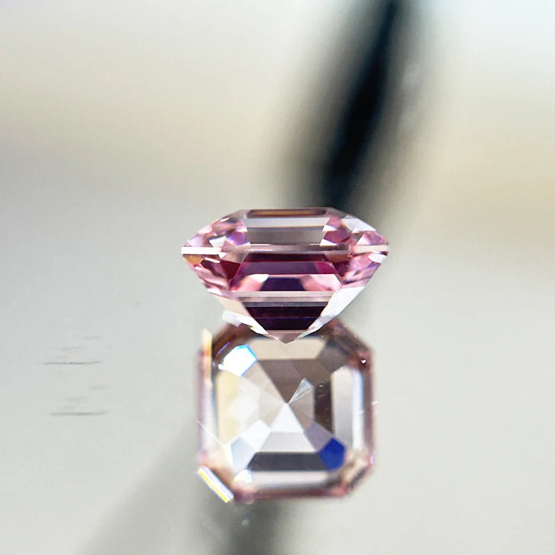 Lab Grown Sapphire, Pink Colour, Asscher Cut