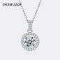 1-5CT Moissanite Necklace S925 Pure Silver Round
