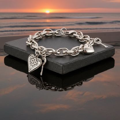 925 Sterling Silver Bracelet with Charms