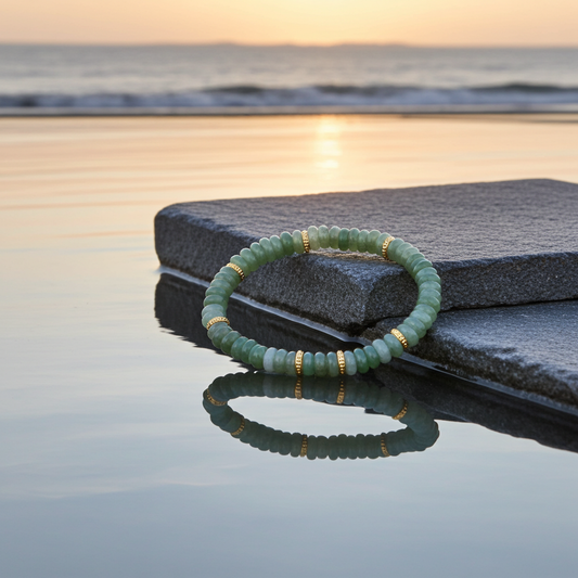 Natural Dongling Jade Abacus Beads Bracelet