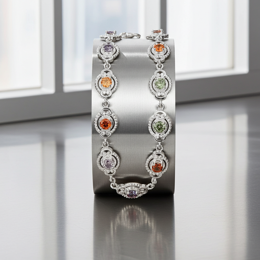 S925 Multicolour AAA Zircon Bracelet