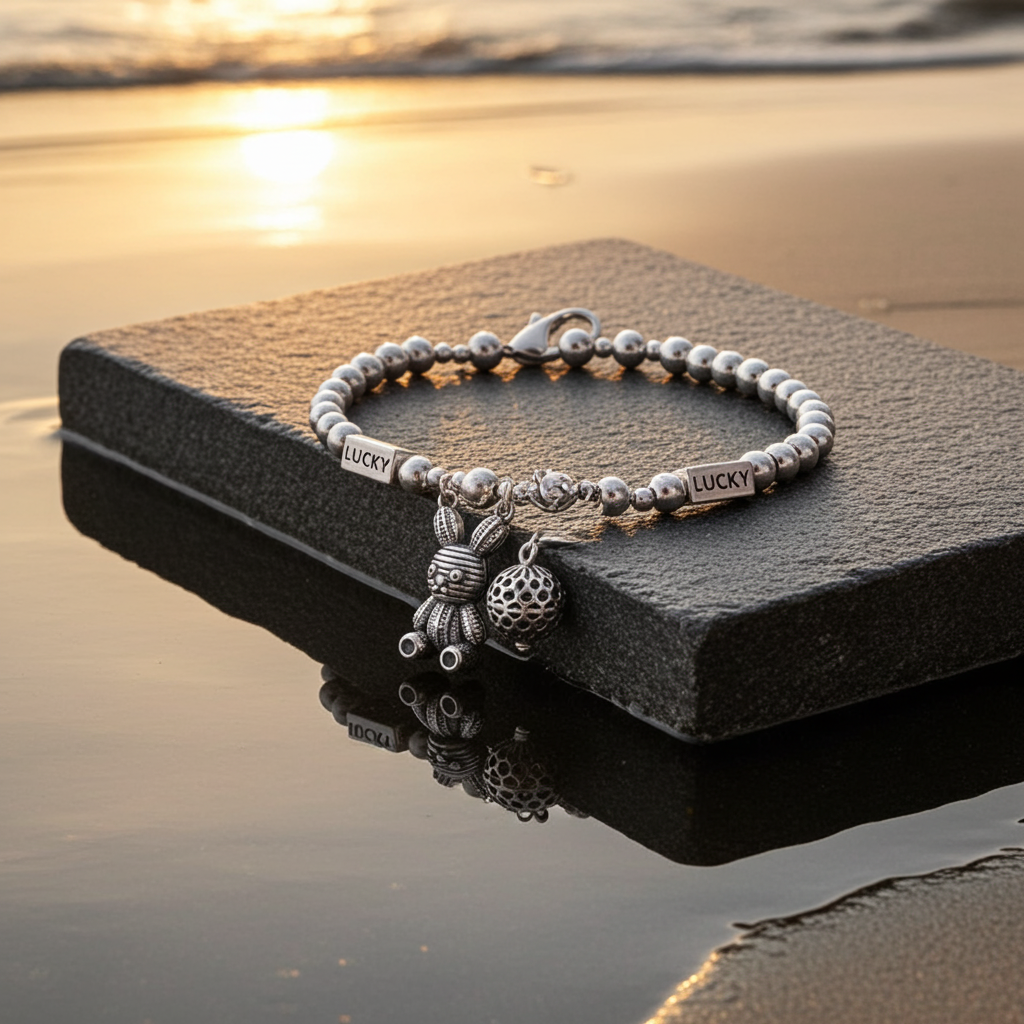 S925 Bracelets with Bear Charm