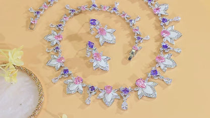 Elegant Colourful Cubic Zircon Enamel Fancy Set