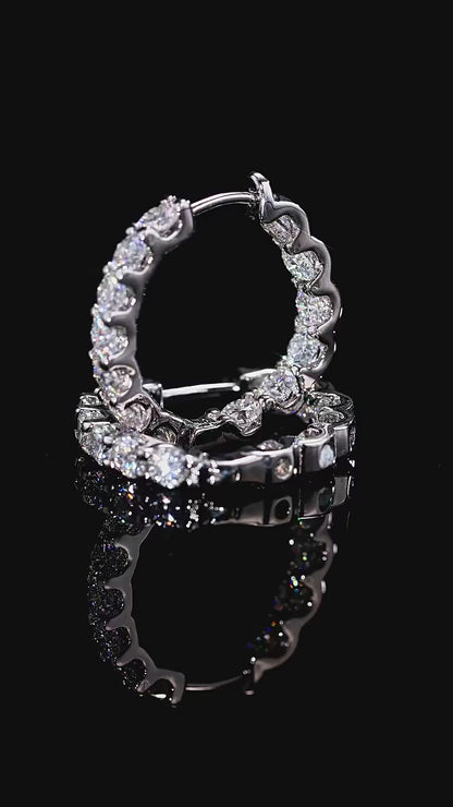 S925 2.6ct D Color Moissanite Earring